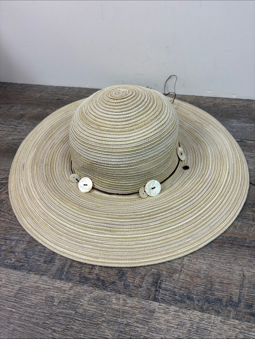 Sunday Afternoons Wide Brim Sun Hat UPF 50+ One Size Beige Neutral Beach Hat